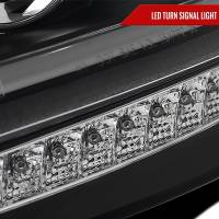 Spec'D Tuning Products - Spec-D 2010-2011 Kia Soul Projector Headlights w/ LED Light Bar & LED Turn Signal Lights (Matte Black Housing/Clear Lens) - Image 4