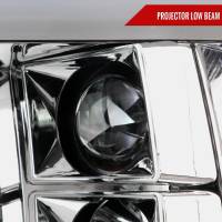 Spec'D Tuning Products - Spec-D 2009-2018 Dodge RAM 1500 / 2019-2021 RAM Classic / 2010-2018 RAM 2500 3500 LED C-Bar Projector Headlights (Chrome Housing/Clear Lens) - Image 1