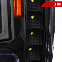 Spec'D Tuning Products - Spec-D 2002-2009 Chevrolet Trailblazer Projector Headlights w/ LED Light Strip (Matte Black Housing/Clear Lens) - Image 4