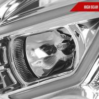 Spec'D Tuning Products - Spec-D 2001-2007 Mercedes Benz W203 C Class Sedan Projector Headlights w/ LED Light Bar & LED Turn Signal Lights (Chrome Housing/Clear Lens) - Image 2