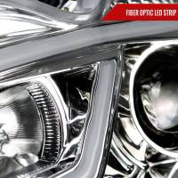 Spec'D Tuning Products - Spec-D 2001-2007 Mercedes Benz W203 C Class Sedan Projector Headlights w/ LED Light Bar & LED Turn Signal Lights (Chrome Housing/Clear Lens) - Image 3