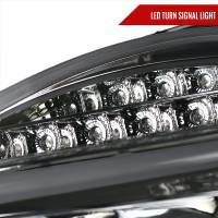 Spec'D Tuning Products - Spec-D 2001-2007 Mercedes Benz W203 C Class Sedan Projector Headlights w/ LED Light Bar & LED Turn Signal Lights (Chrome Housing/Clear Lens) - Image 4