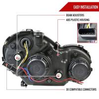 Spec'D Tuning Products - Spec-D 2001-2007 Mercedes Benz W203 C Class Sedan Projector Headlights w/ LED Light Bar & LED Turn Signal Lights (Chrome Housing/Clear Lens) - Image 5