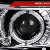 Spec'D Tuning Products - Spec-D 1988-1999 Chevrolet  C/K C10/Blazer/Tahoe/Yukon/Sierra/Silverado Dual Halo Projector Headlights (Chrome Housing/Clear Lens) - Image 2