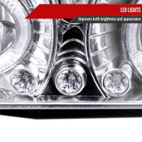 Spec'D Tuning Products - Spec-D 1988-1999 Chevrolet  C/K C10/Blazer/Tahoe/Yukon/Sierra/Silverado Dual Halo Projector Headlights (Chrome Housing/Clear Lens) - Image 4