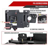 Spec'D Tuning Products - Spec-D 1988-1999 Chevrolet  C/K C10/Blazer/Tahoe/Yukon/Sierra/Silverado Dual Halo Projector Headlights (Chrome Housing/Clear Lens) - Image 6