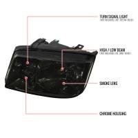 Spec'D Tuning Products - Spec-D 1999-2005 Volkswagen Jetta/Bora Mk4 V3 Factory Style Headlights (Chrome Housing/Smoke Lens) - Image 6