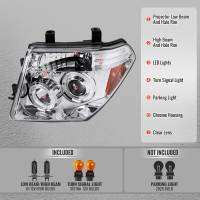 Spec'D Tuning Products - Spec-D 2005-2007 Nissan Pathfinder/ 2005-2008 Frontier Dual Halo Projector Headlights (Chrome Housing/Clear Lens) - Image 2