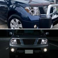 Spec'D Tuning Products - Spec-D 2005-2007 Nissan Pathfinder/ 2005-2008 Frontier Dual Halo Projector Headlights (Chrome Housing/Clear Lens) - Image 7