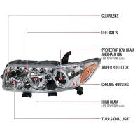 Spec'D Tuning Products - Spec-D 2008-2010 Scion xB Single Halo Projector Headlights (Chrome Housing/Clear Lens) - Image 6