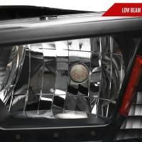 Spec'D Tuning Products - Spec-D 2006-2010 Dodge Charger 1PC Style SMD LED Light Strip Factory Style Headlights w/ Amber Reflector (Matte Black Housing/Clear Lens) - Image 1