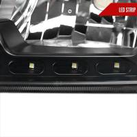 Spec'D Tuning Products - Spec-D 2006-2010 Dodge Charger 1PC Style SMD LED Light Strip Factory Style Headlights w/ Amber Reflector (Matte Black Housing/Clear Lens) - Image 3