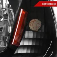 Spec'D Tuning Products - Spec-D 2006-2010 Dodge Charger 1PC Style SMD LED Light Strip Factory Style Headlights w/ Amber Reflector (Matte Black Housing/Clear Lens) - Image 4