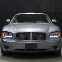 Spec'D Tuning Products - Spec-D 2006-2010 Dodge Charger 1PC Style SMD LED Light Strip Factory Style Headlights w/ Amber Reflector (Matte Black Housing/Clear Lens) - Image 8