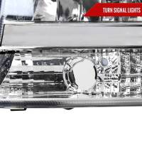 Spec'D Tuning Products - Spec-D 1997-2004 Dodge Dakota/ 1998-2003 Durango Crystal Headlights w/ Amber Reflector (Chrome Housing/Clear Lens) - Image 2
