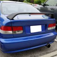 Spec'D Tuning Products - Spec-D 1996-2000 Honda Civic Coupe Matte Black ABS Rear Spoiler Wing w/ LED 3rd Brake Light - Image 8