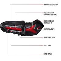 Spec'D Tuning Products - Spec-D 2019-2023 Toyota RAV4 Red LED Bar Sequential Signal Tail Lights (Jet Black Housing/Clear Lens) - Image 6