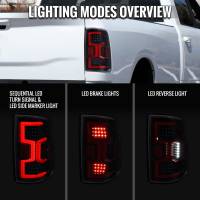 Spec'D Tuning Products - Spec-D 2019-2022 Dodge RAM 2500/3500 LED Sequential Signal Tail Lights (Jet Black Housing/Clear Lens) - Image 7