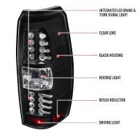 Spec'D Tuning Products - Spec-D 2007-2012 Chevrolet Avalanche LED Tail Lights (Matte Black Housing/Clear Lens) - Image 6