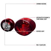 Spec'D Tuning Products - Spec-D 2005-2010 Chevrolet Cobalt Coupe LED Tail Lights & Trunk Reverse Lights (Chrome Housing/Red Lens) - Image 6