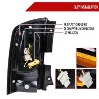 Spec'D Tuning Products - Spec-D 2005-2015 Nissan Armada V2 LED Tail Lights (Matte Black Housing/Clear Lens) - Image 5