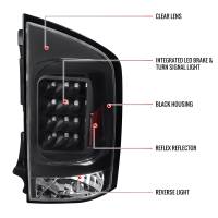 Spec'D Tuning Products - Spec-D 2005-2015 Nissan Armada V2 LED Tail Lights (Matte Black Housing/Clear Lens) - Image 6