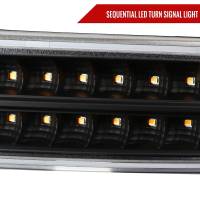 Spec'D Tuning Products - Spec-D 1999-2007 GMC Sierra/Yukon/Yukon XL Bumper Lights w/ Sequential Turn Signal Lights (Matte Black Housing/Clear Lens) - Image 1
