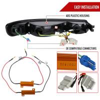 Spec'D Tuning Products - Spec-D 1999-2007 GMC Sierra/Yukon/Yukon XL Bumper Lights w/ Sequential Turn Signal Lights (Matte Black Housing/Clear Lens) - Image 5