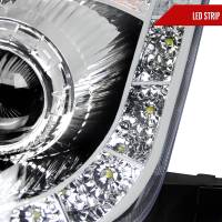 Spec'D Tuning Products - Spec-D 2006-2009 Nissan 350Z SMD LED Light Strip Projector Headlights (Chrome Housing/Clear Lens) - Image 2
