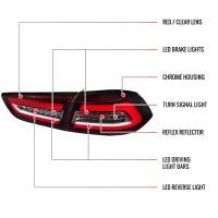 Spec'D Tuning Products - Spec-D 2008-2017 Mitsubishi Lancer / 2008-2015 Lancer EVO X Sedan Red Bar LED Tail Lights (Black Housing/Red Lens) - Image 6