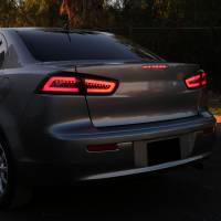 Spec'D Tuning Products - Spec-D 2008-2017 Mitsubishi Lancer / 2008-2015 Lancer EVO X Sedan Red Bar LED Tail Lights (Black Housing/Red Lens) - Image 8