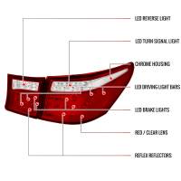 Spec'D Tuning Products - Spec-D 2007-2009 Lexus LS460 LED Tail Lights & Trunk Lights (Chrome Housing/Red Lens) - Image 6