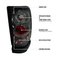 Spec'D Tuning Products - Spec-D 1994-2002 Dodge RAM Tail Lights (Chrome Housing/Smoke Lens) - Image 6
