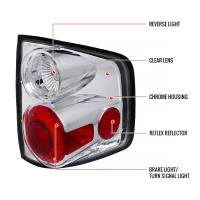 Spec'D Tuning Products - Spec-D 1994-2004 Chevrolet S10/ GMC Sonoma/ Isuzu Hombre Tail Lights (Chrome Housing/Clear Lens) - Image 7