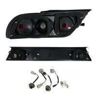 Spec'D Tuning Products - Spec-D 1989-1994 Nissan 240SX S13 Hatchback Tail Lights & Center Trunk Light (Matte Black Housing/Clear Lens) - Image 7