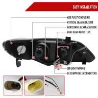 Spec'D Tuning Products - Spec-D 2006-2011 Honda Civic Sedan Dual Halo Projector Headlights (Glossy Black Housing/Smoke Lens) - Image 5