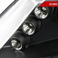 Spec'D Tuning Products - Spec-D 2006-2011 Honda Civic Sedan Dual Halo Projector Headlights (Matte Black Housing/Clear Lens) - Image 3