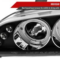 Spec'D Tuning Products - Spec-D 1992-1995 Honda Civic Dual Halo Projector Headlights (Matte Black Housing/Clear Lens) - Image 2