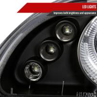 Spec'D Tuning Products - Spec-D 1992-1995 Honda Civic Dual Halo Projector Headlights (Matte Black Housing/Clear Lens) - Image 3