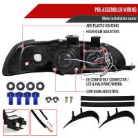 Spec'D Tuning Products - Spec-D 1992-1995 Honda Civic Dual Halo Projector Headlights (Matte Black Housing/Clear Lens) - Image 5