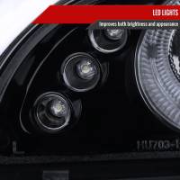 Spec'D Tuning Products - Spec-D 1992-1995 Honda Civic Dual Halo Projector Headlights (Glossy Black Housing/Smoke Lens) - Image 3