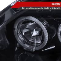 Spec'D Tuning Products - Spec-D 1999-2000 Honda Civic Dual Halo Projector Headlights (Glossy Black Housing/Smoke Lens) - Image 2