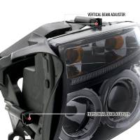 Spec'D Tuning Products - Spec-D 1997-2004 Dodge Dakota/ 1998-2003 Durango Dual Halo Projector Headlights (Glossy Black Housing/Smoke Lens) - Image 5