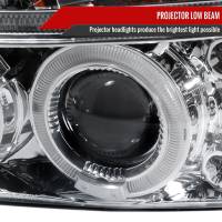 Spec'D Tuning Products - Spec-D 1997-2004 Dodge Dakota/ 1998-2003 Durango Dual Halo Projector Headlights (Chrome Housing/Clear Lens) - Image 1