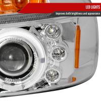 Spec'D Tuning Products - Spec-D 1997-2004 Dodge Dakota/ 1998-2003 Durango Dual Halo Projector Headlights (Chrome Housing/Clear Lens) - Image 4