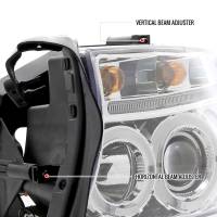 Spec'D Tuning Products - Spec-D 1997-2004 Dodge Dakota/ 1998-2003 Durango Dual Halo Projector Headlights (Chrome Housing/Clear Lens) - Image 5