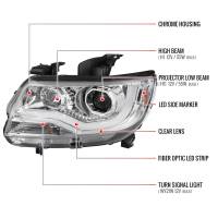 Spec'D Tuning Products - Spec-D 2015-2021 Chevrolet Colorado LED Bar Projector Headlights (Chrome Housing/Clear Lens) - Image 6