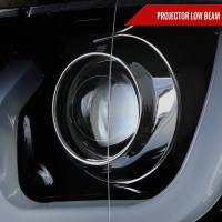 Spec'D Tuning Products - Spec-D 2014-2015 Chevrolet Silverado 1500 LED U-Bar Projector Headlights w/ LED Turn Signal Lights (Glossy Black Housing/Smoke Lens) - Image 1