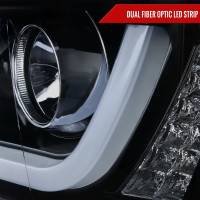 Spec'D Tuning Products - Spec-D 2014-2015 Chevrolet Silverado 1500 LED U-Bar Projector Headlights w/ LED Turn Signal Lights (Glossy Black Housing/Smoke Lens) - Image 3