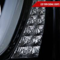 Spec'D Tuning Products - Spec-D 2014-2015 Chevrolet Silverado 1500 LED U-Bar Projector Headlights w/ LED Turn Signal Lights (Glossy Black Housing/Smoke Lens) - Image 4